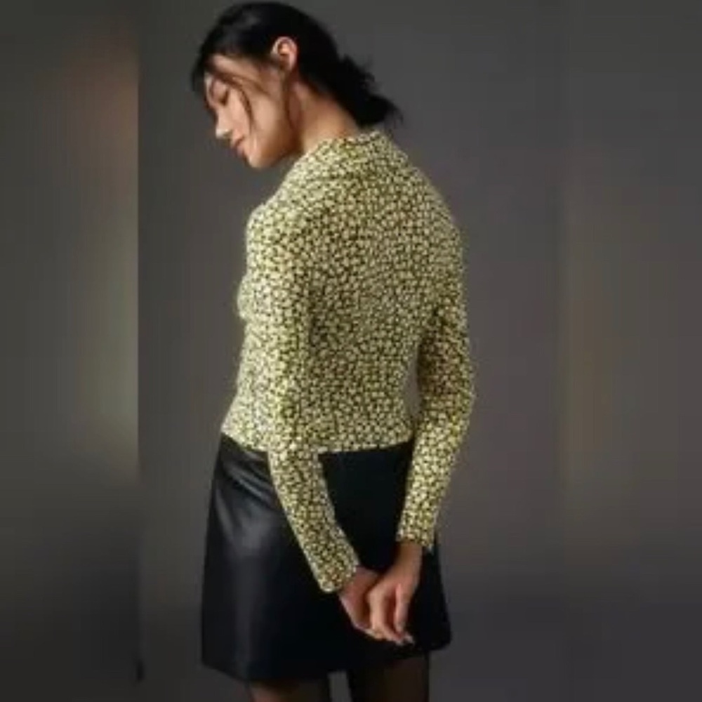 Maeve by Anthropologie Yellow and Black Floral Blouse Size M - Picture 5 of 13